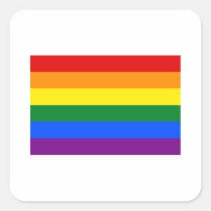 Regenboogvlag Vierkante Sticker