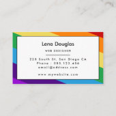 Regenboogvlag Visitekaartje (Achterkant)