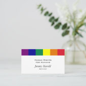Regenboogvlag Visitekaartje (Staand voorkant)