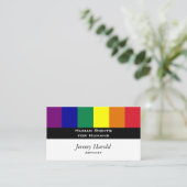 Regenboogvlag Visitekaartje (Staand voorkant)