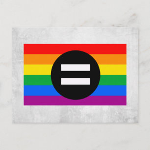 Regenboogvlag voor homo's briefkaart