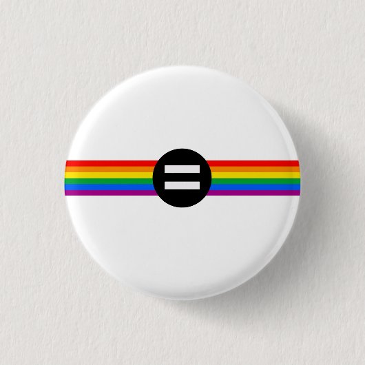 Regenboogvlag voor homo's ronde button 3,2 cm (Voorkant)