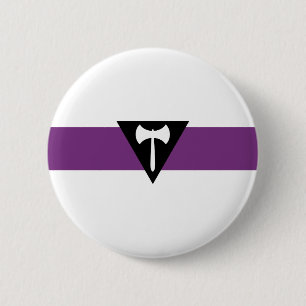 Regenboogvlag voor lesbiennes ronde button 5,7 cm