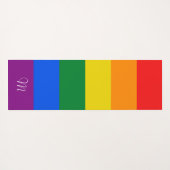 Regenboogvlaggetjes voor badhanddoekjes yogamat (Achterkant (horizontaal))