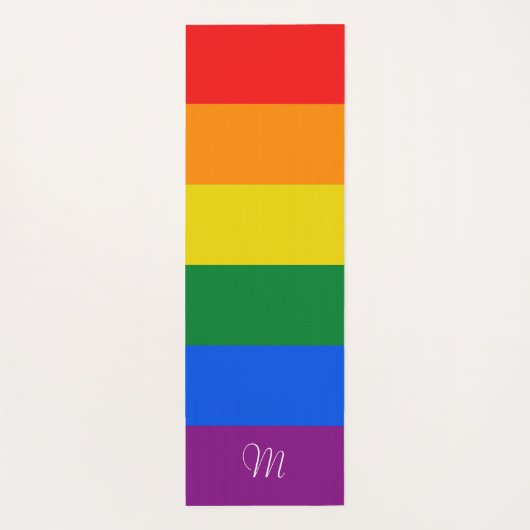 Regenboogvlaggetjes voor badhanddoekjes yogamat (Achterkant)