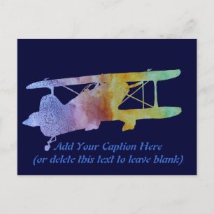 Regenboogvliegtuig Briefkaart