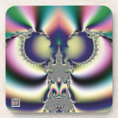 Regenboogvlinder Drankjes Onderzetter (Voorkant)