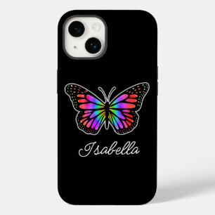 Regenboogvlinder en Jouw naam, gepersonaliseerd Case-Mate iPhone 14 Hoesje