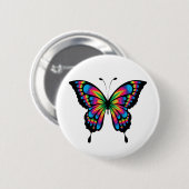 regenboogvlinder ronde button 5,7 cm (Voorkant /achterkant)