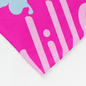 Regenboogvlinders, aangepaste naam Willow hot roze Fleece Deken (Hoek)