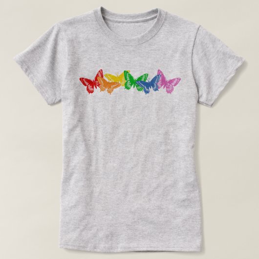Regenboogvlinders T-shirt (Design voorkant)