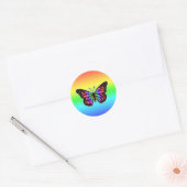  regenboogvlinter ronde sticker (Envelop)