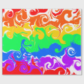 Regenboogvloed Kunstdag Cadeaupapier (Vlak)