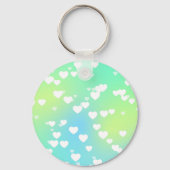 Regenboogvogel en harten sleutelhanger (Achterkant)