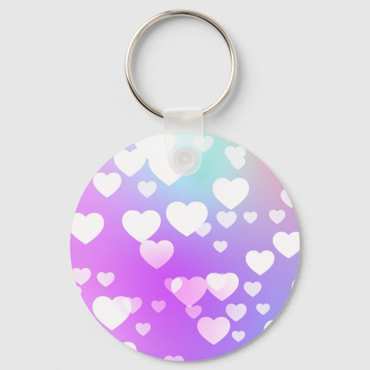 Regenboogvogel en harten sleutelhanger (Achterkant)