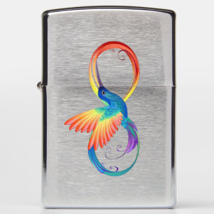 Regenboogvogel met oneindige symbolen