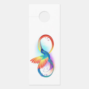 Regenboogvogel met oneindige symbolen