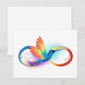 Regenboogvogel met oneindige symbolen advieskaart (Voorkant / Achterkant)