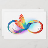 Regenboogvogel met oneindige symbolen briefpapier (Voorkant / Achterkant)