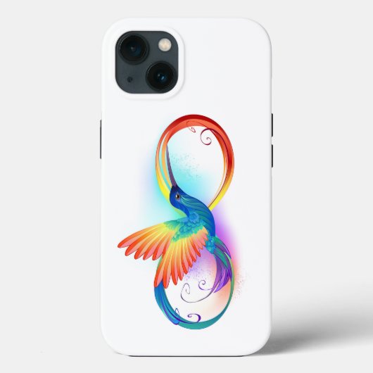 Regenboogvogel met oneindige symbolen Case-Mate iPhone case (Achterkant)