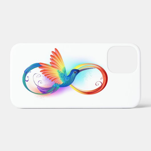 Regenboogvogel met oneindige symbolen Case-Mate iPhone case (Achterkant (horizontaal))