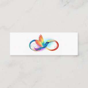 Regenboogvogel met oneindige symbolen contactkaartje