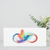 Regenboogvogel met oneindige symbolen kaart (Staand voorkant)