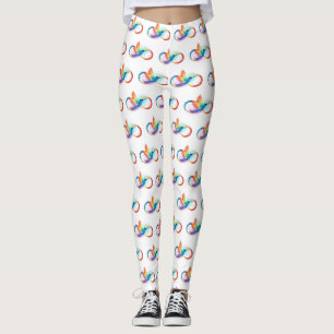 Regenboogvogel met oneindige symbolen leggings
