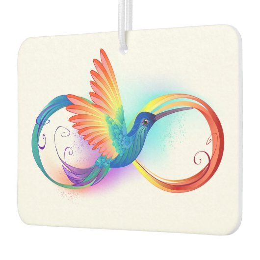 Regenboogvogel met oneindige symbolen luchtverfrisser (Links)