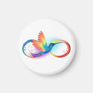 Regenboogvogel met oneindige symbolen magneet
