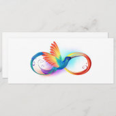 Regenboogvogel met oneindige symbolen menu (Voorkant / Achterkant)