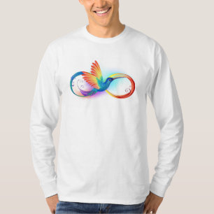 Regenboogvogel met oneindige symbolen t-shirt