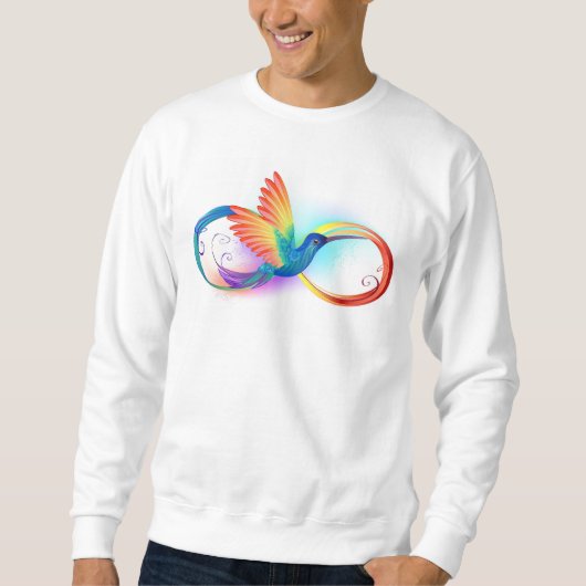 Regenboogvogel met oneindige symbolen trui (Voorkant)