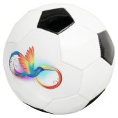 Regenboogvogel met oneindige symbolen voetbal (Drie kwart)