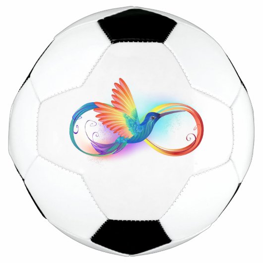 Regenboogvogel met oneindige symbolen voetbal (Voorkant)