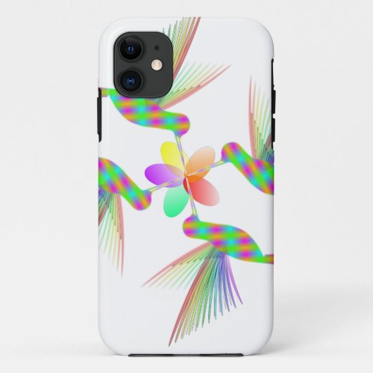 Regenboogvogels die een bloem kussen Case-Mate iPhone case (Achterkant)