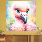 Regenboogvogels Flamingo 3 Canvas Afdruk (Insitu (Woonkamer))