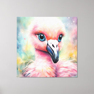 Regenboogvogels Flamingo 3 Canvas Afdruk