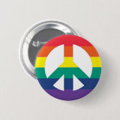 Regenboogvrede Ronde Button 5,7 Cm (Voorkant /achterkant)