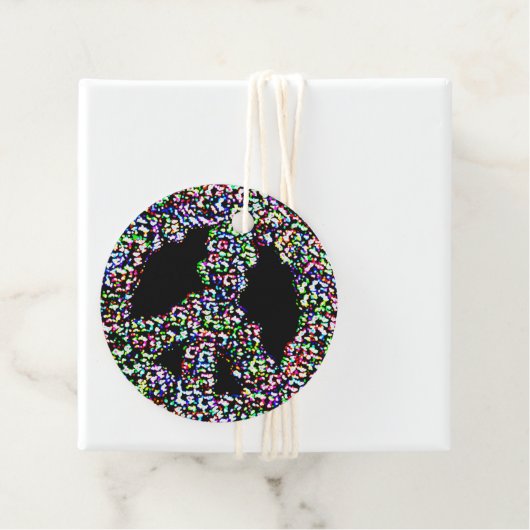 Regenboogvredessymbool Nieuwjaar Bedankjes Labels (In situ)