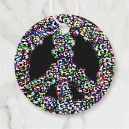 Regenboogvredessymbool Nieuwjaar Bedankjes Labels