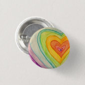 Regenboogvriendschap Harten Kunst Buttonnen of Lap Ronde Button 3,2 Cm (Voorkant /achterkant)