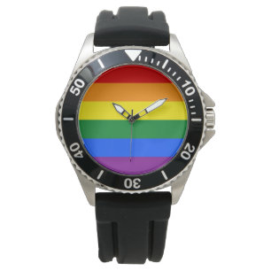Regenboogvrije vlag horloge