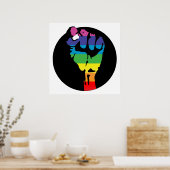 regenboogvuist. poster (Keuken)