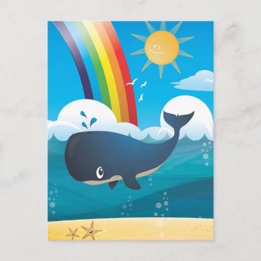 Regenboogwalvis Briefkaart (Voorkant)