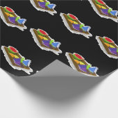 regenboogwatermeloen cadeaupapier (Hoek)