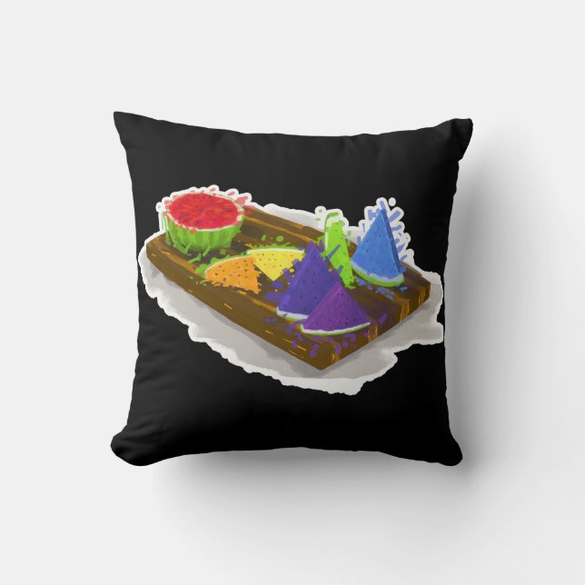 regenboogwatermeloen kussen (Voorkant)