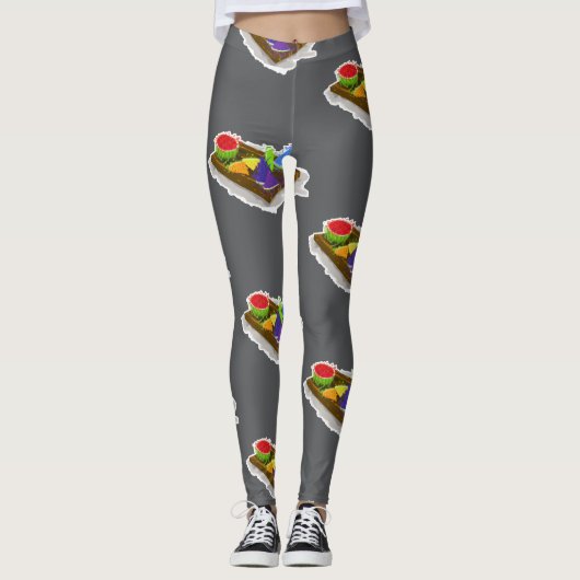 regenboogwatermeloen leggings (Voorkant)