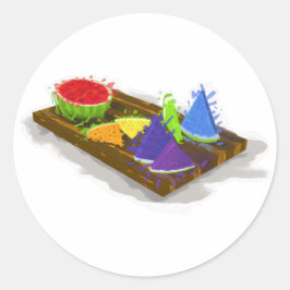 regenboogwatermeloen ronde sticker