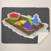 regenboogwatermeloen sherpa deken (Voorkant (horizontaal))